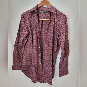 Ralph Lauren Men's Red Plaid Shirt 15.5 32/33